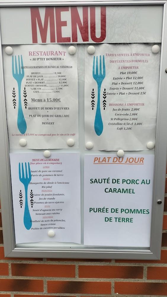 Au P'Tit Bonheur - Menu Image 1